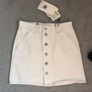 NFS LEVI'S button up white denim skirt